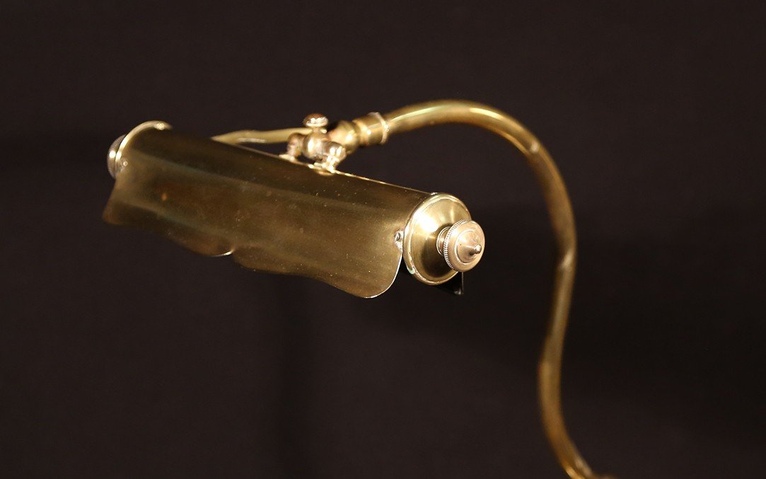 Notary Lamp, 1930s-1940s, Brass-photo-4
