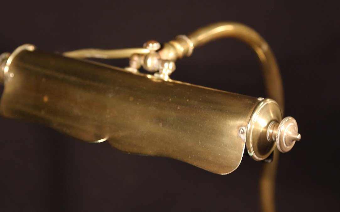 Notary Lamp, 1930s-1940s, Brass-photo-5