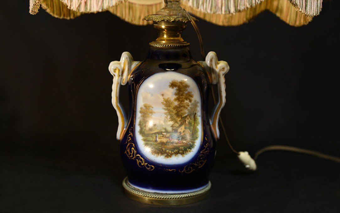 Valentine Porcelain Lamp, 19th Century -photo-2