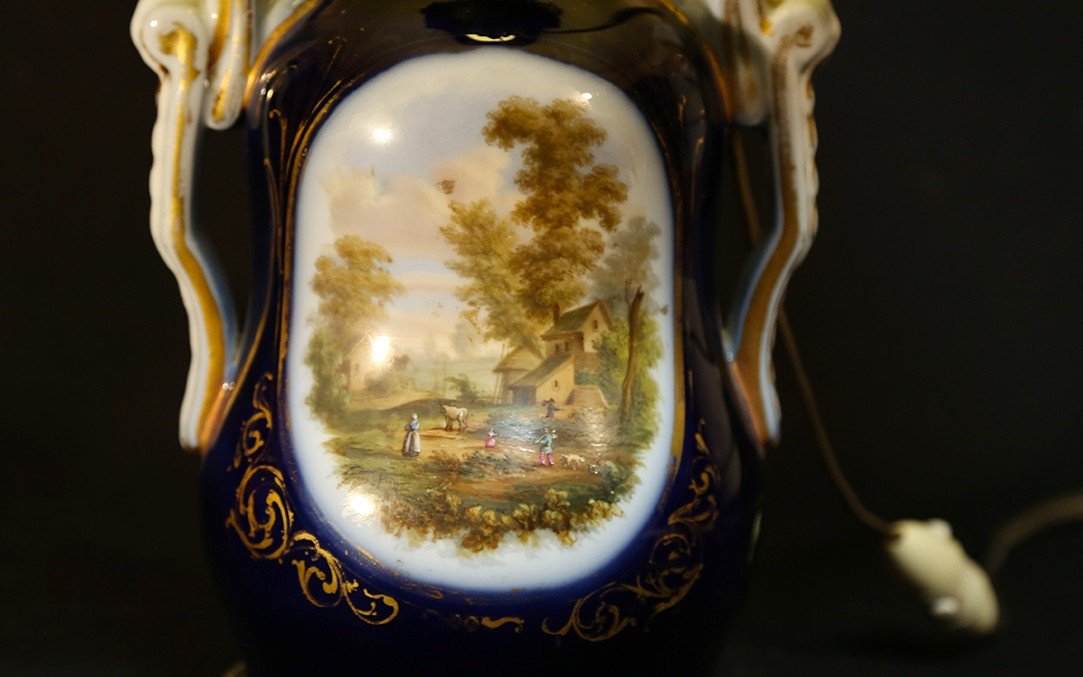 Valentine Porcelain Lamp, 19th Century -photo-4
