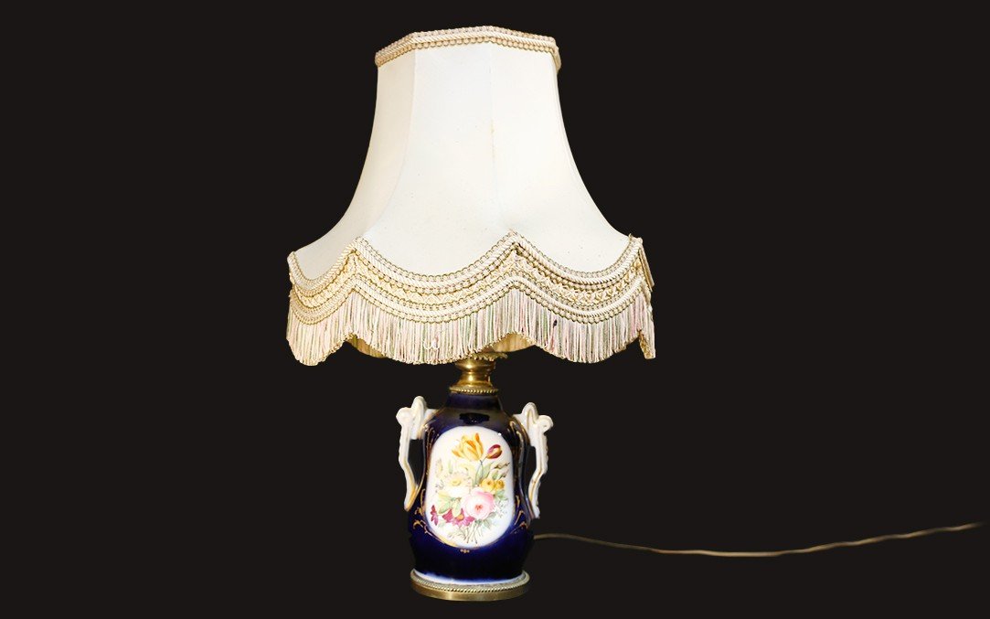 Valentine Porcelain Lamp, 19th Century -photo-4