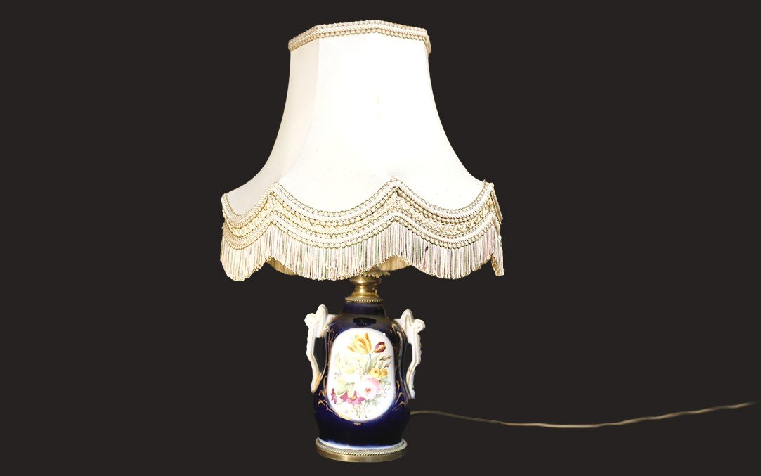 Valentine Porcelain Lamp, 19th Century 