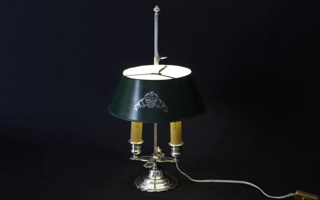 Hot Water Bottle Lamp, Bronze Silver, 19th Century -photo-5
