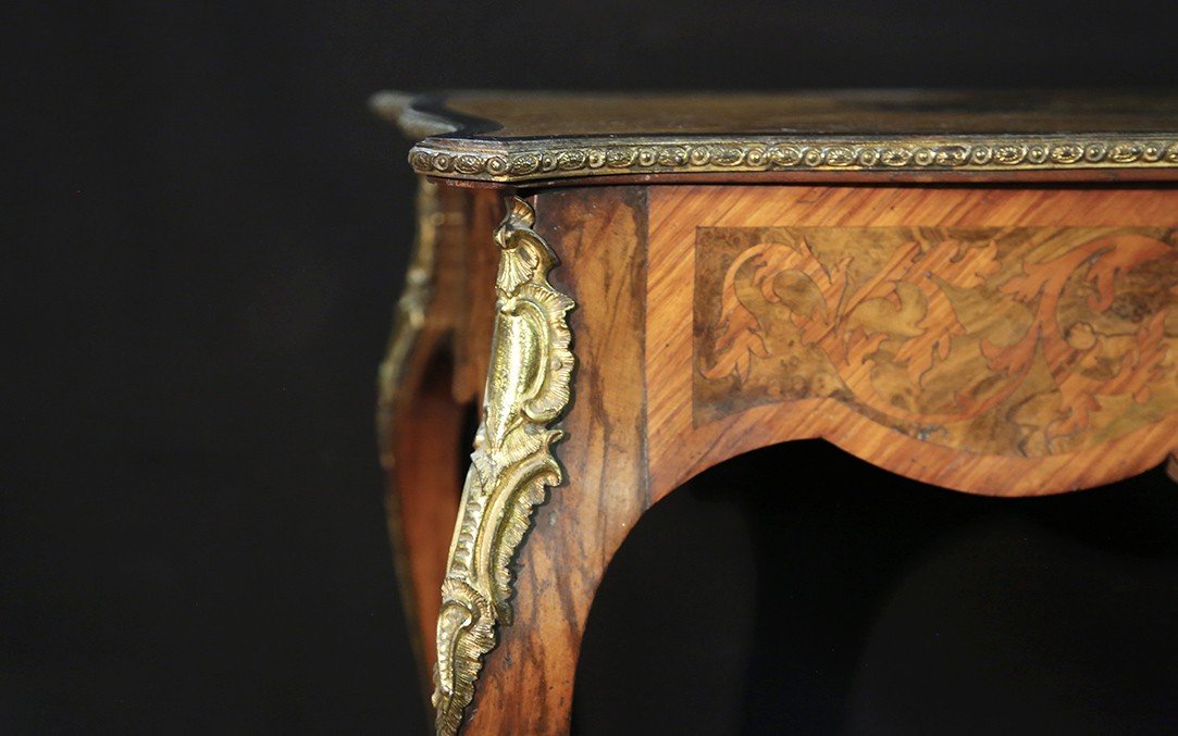 Table Marquetée Napoléon III, XIXème Siècle-photo-3