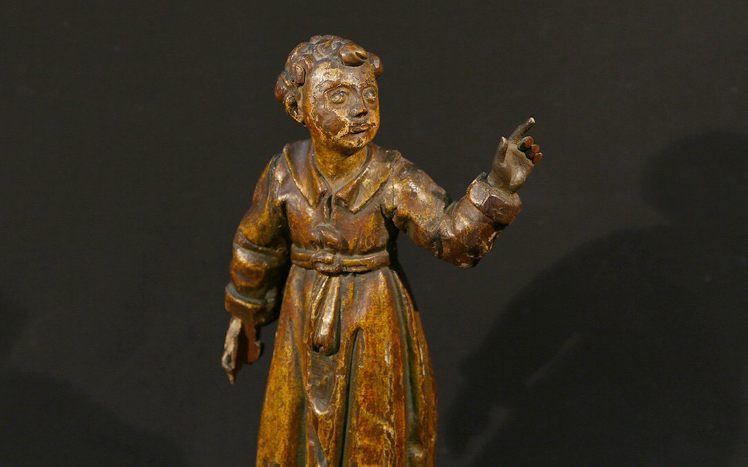 16th Century Wood Statue, Early 17th Century, 44 Cm-photo-5
