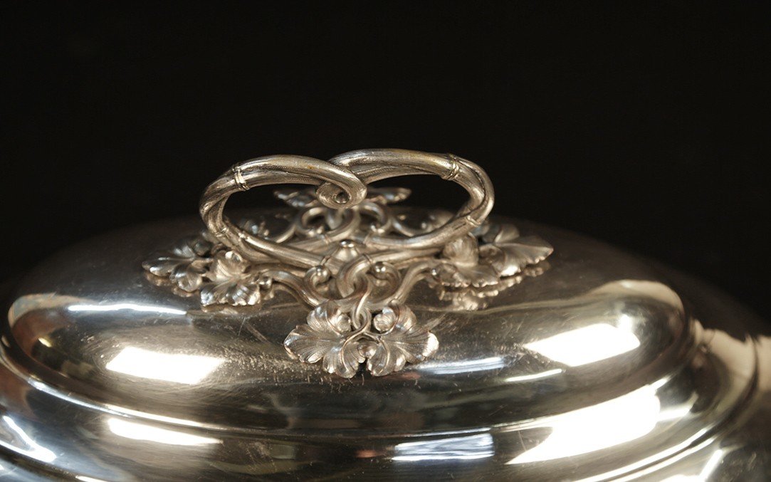 Cloche De Table / Couvre plat, Métal Argenté -photo-1