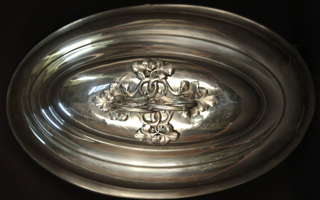 Cloche De Table / Couvre plat, Métal Argenté -photo-3