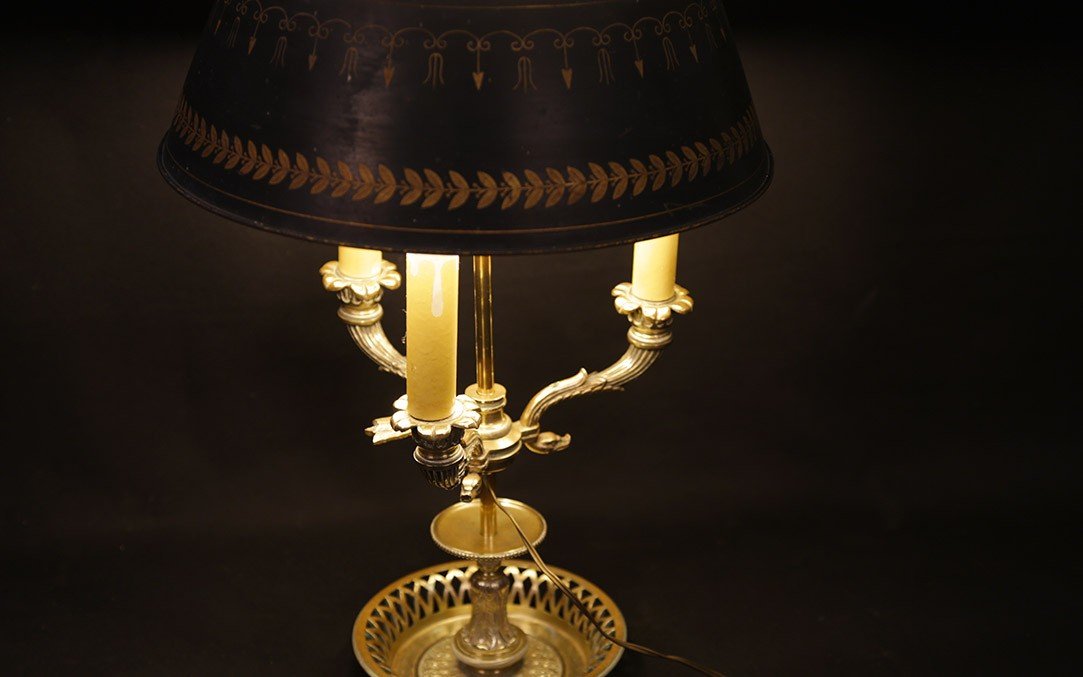 Large Hot Water Bottle Lamp, 1st Empire, Bronze-photo-2