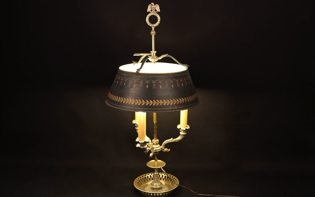 Large Hot Water Bottle Lamp, 1st Empire, Bronze-photo-4
