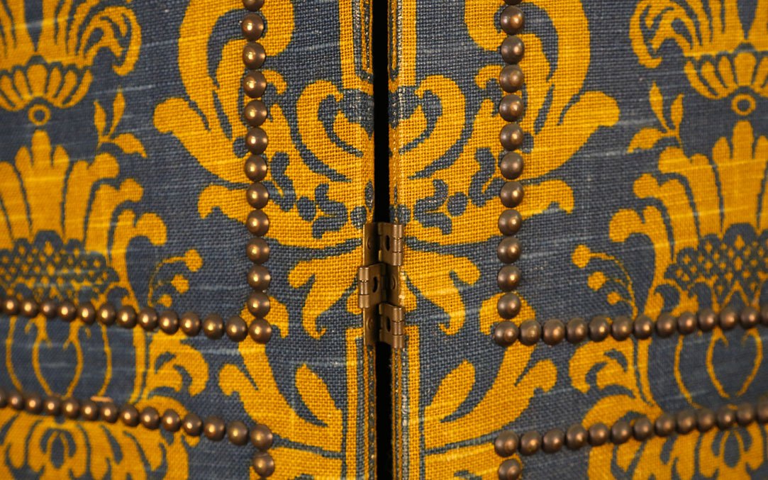 19th Century Wood And Fabric Screen (height: 160 X Length: 120 Cm)-photo-2
