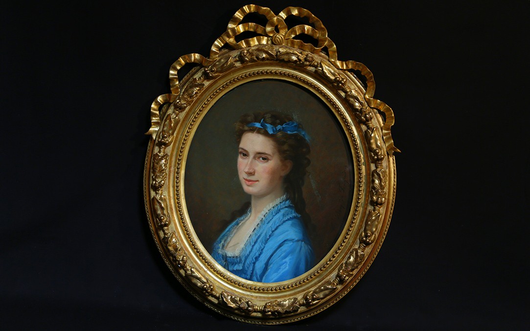 Portrait Of Mrs. De Beck By Marcellin De Groiseilliez