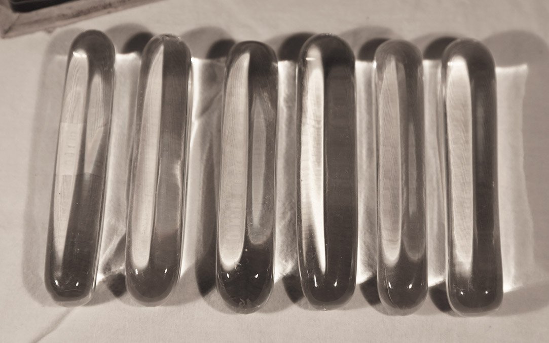 6 Daum Glass Knife Holders-photo-3