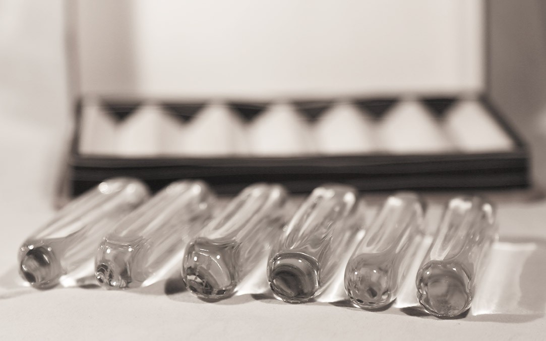 6 Daum Glass Knife Holders