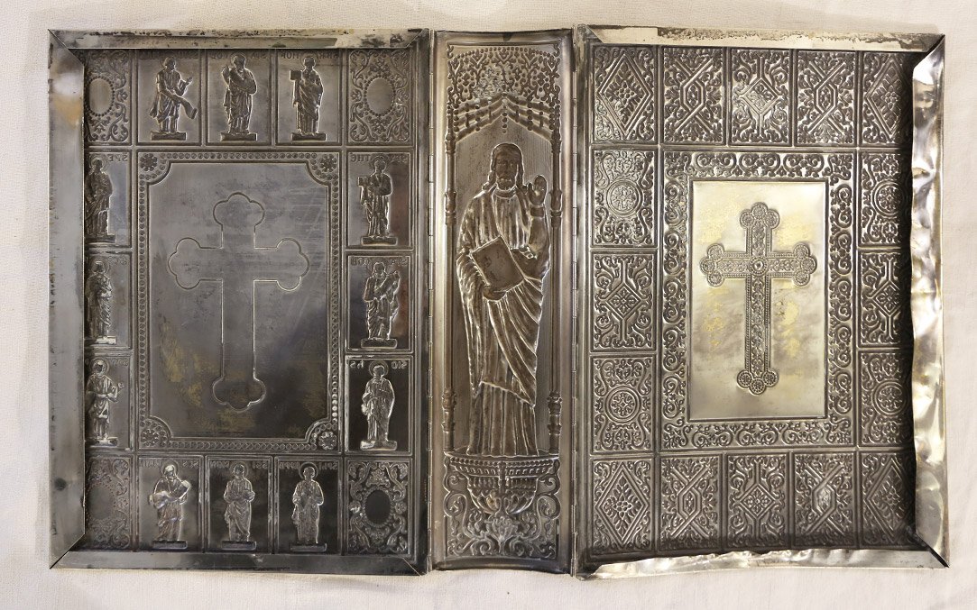 Couverture De Bible, Lectionnaire En métal argenté-photo-6