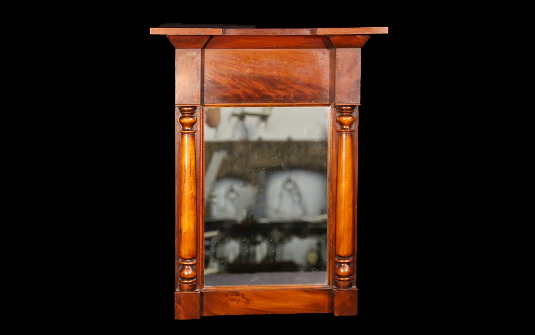 Miroir Empire, Acajou, XIXème (66x52 Cm)-photo-4