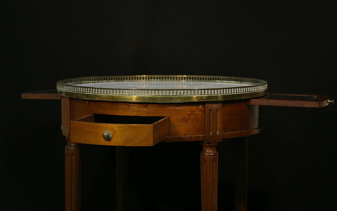 19th Century Bouillotte Table, Carrara Marble -photo-4