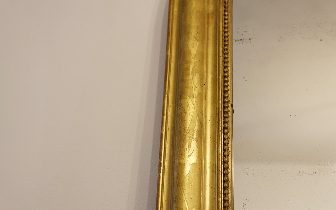 miroir louis Philippe en bois doré à l'or (139x84 cm)-photo-4