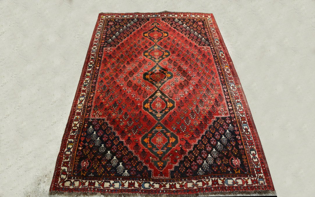 Large Persian Rug, 19th Century (230x223cm) -photo-2