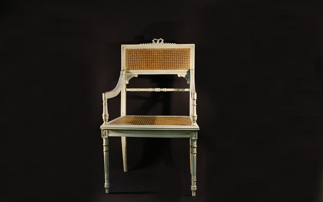 Louis XVI Style Caned Armchair