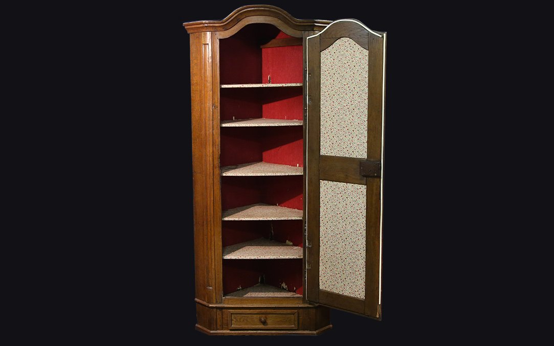 Corner Cupboard, Oak, 18th Century (height 207.5 Cm)-photo-2