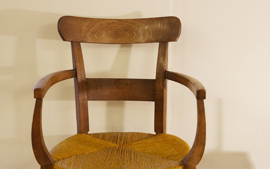 Country Armchair, 19th Century Straw-photo-4