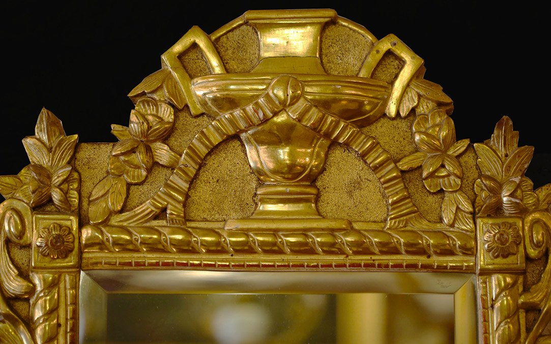 19th Century Gilded Wood Mirror-photo-2