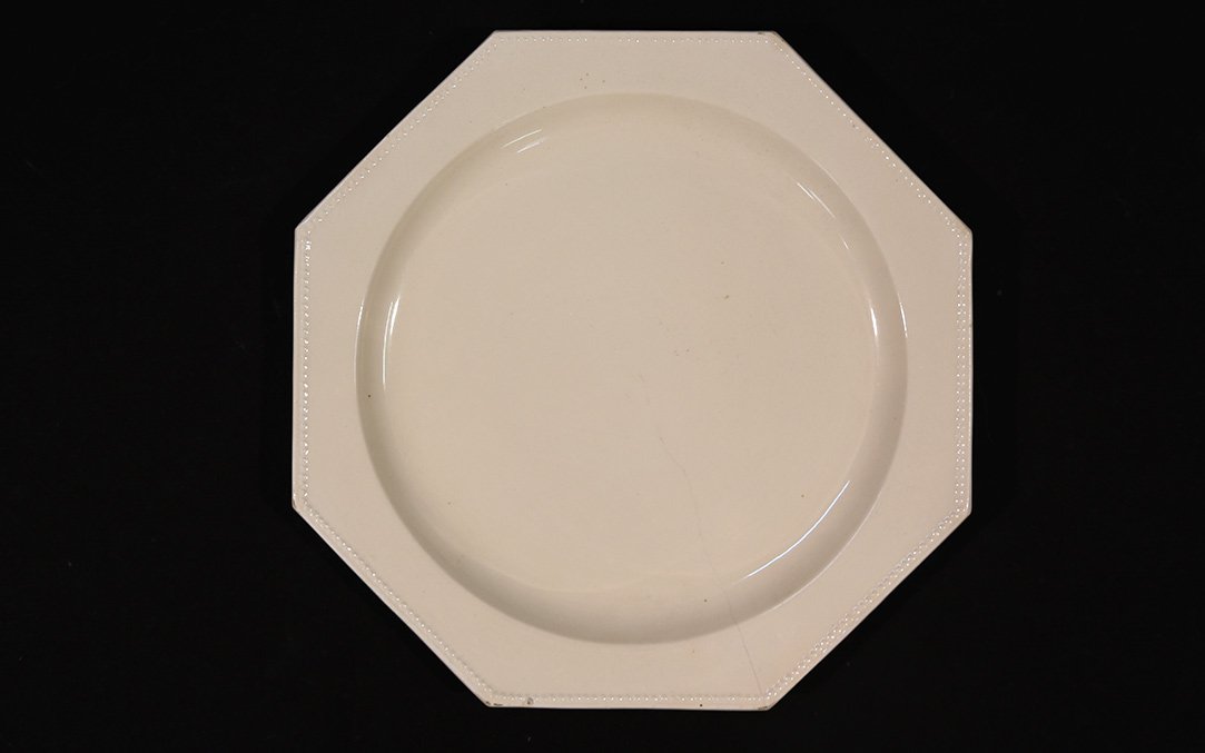 5 Octagonal Plates, Earthenware, 18th Century-photo-4