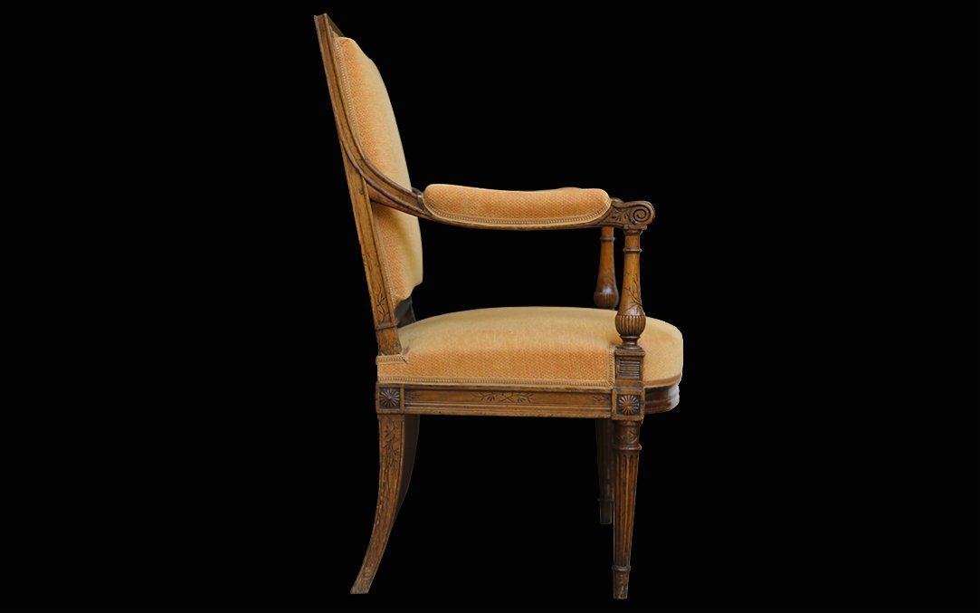 Louis XVI Armchair With A Queen's Back -photo-4
