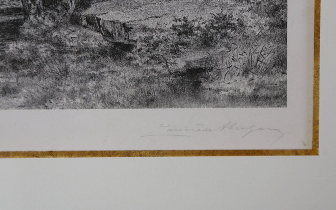 Tancrède Abraham, Signed Engraving, 19th Century -photo-2