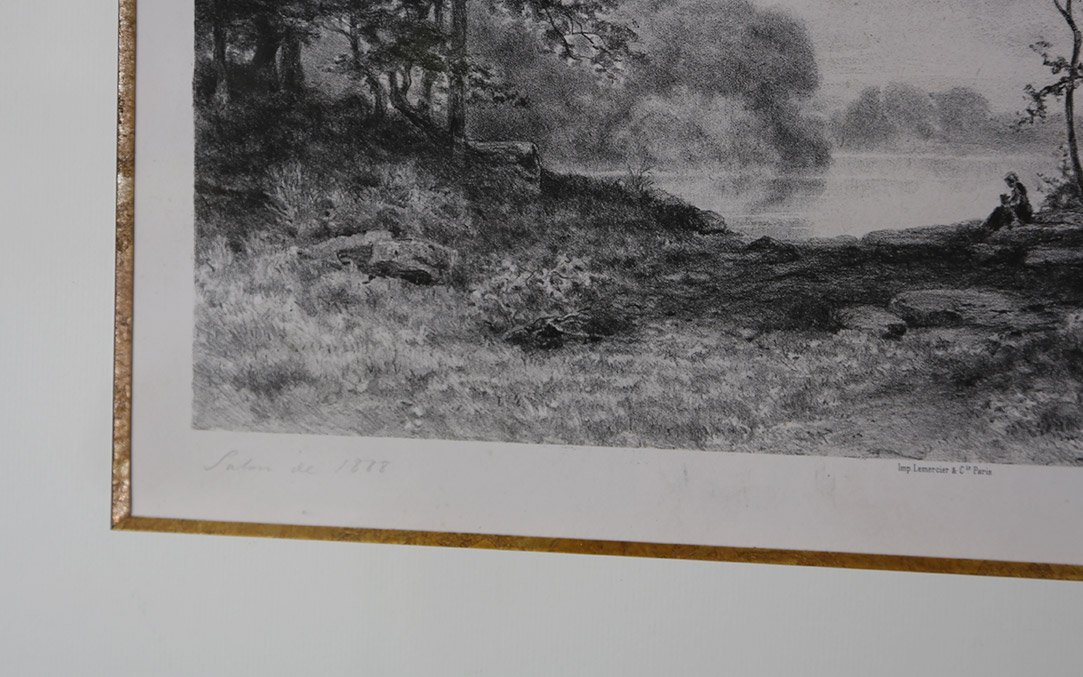 Tancrède Abraham, Signed Engraving, 19th Century -photo-3