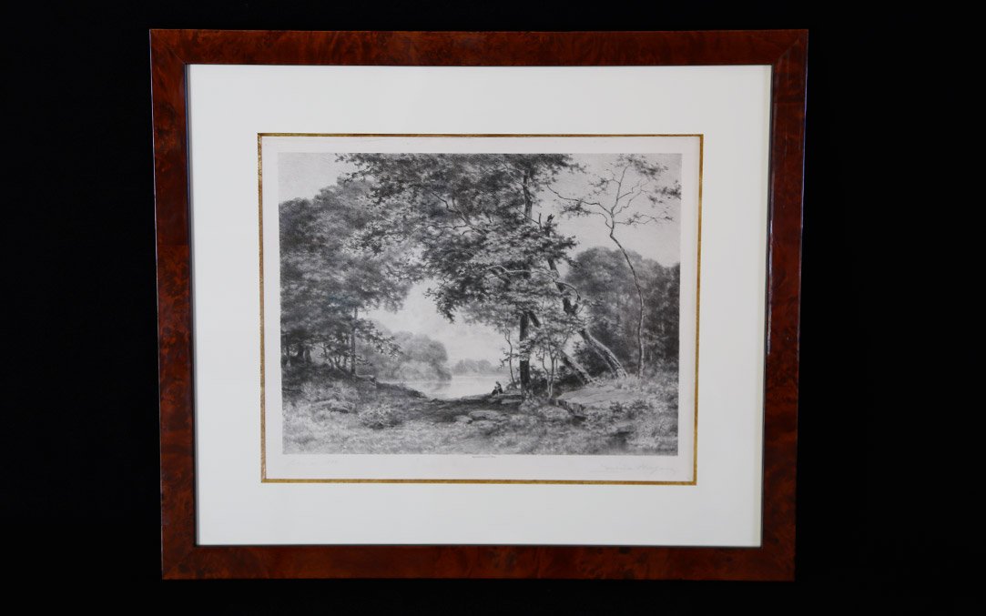 Tancrède Abraham, Signed Engraving, 19th Century -photo-1