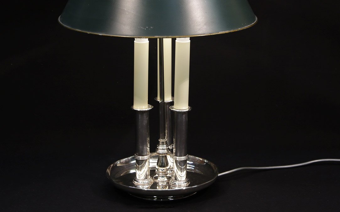 lampe bouillotte argentée -photo-3