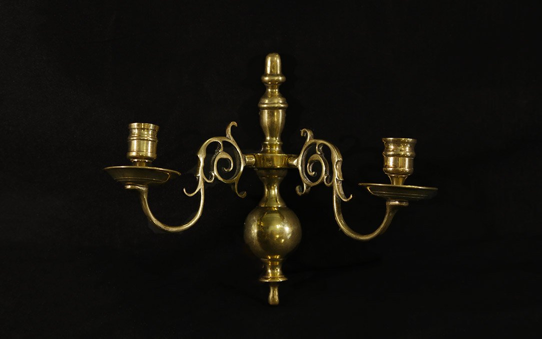 19th Century Brass Wall Light -photo-2