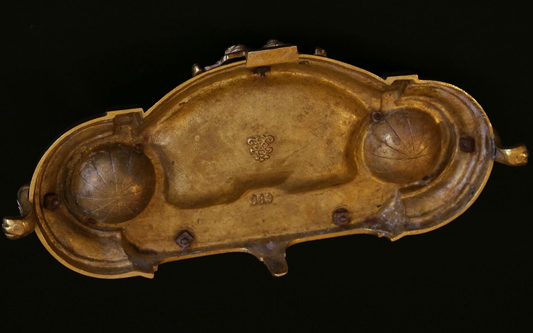 Nécessaire De Bureau En Bronze, XIXème Siècle-photo-1