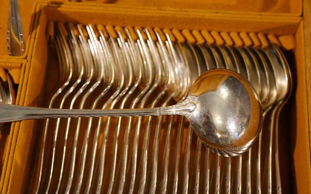 Ménagère en métal argenté (36 pcs) -photo-2