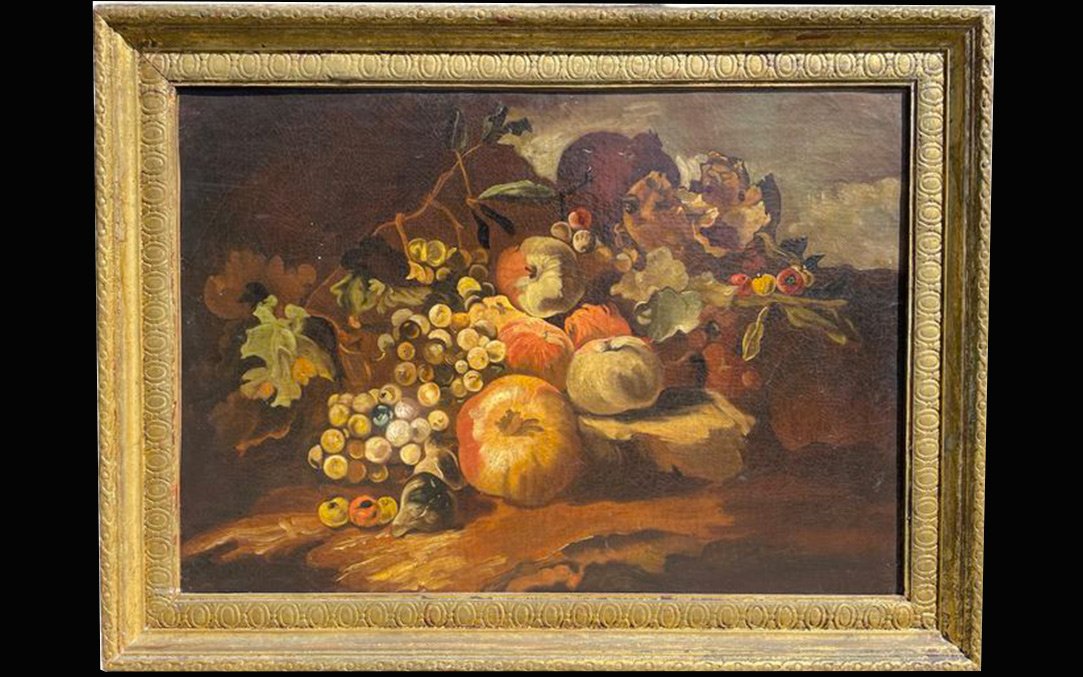 Oil On Canvas, Still Life, 18th Century (40x55)-photo-4