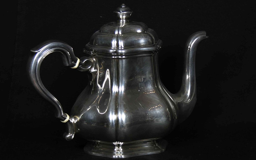Service à Café Et Thé En Argent Massif, Poinçon Minerve, 1756 Grammes-photo-4