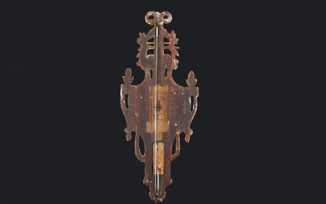 Gilded Wood Barometer, 18th Century -photo-6