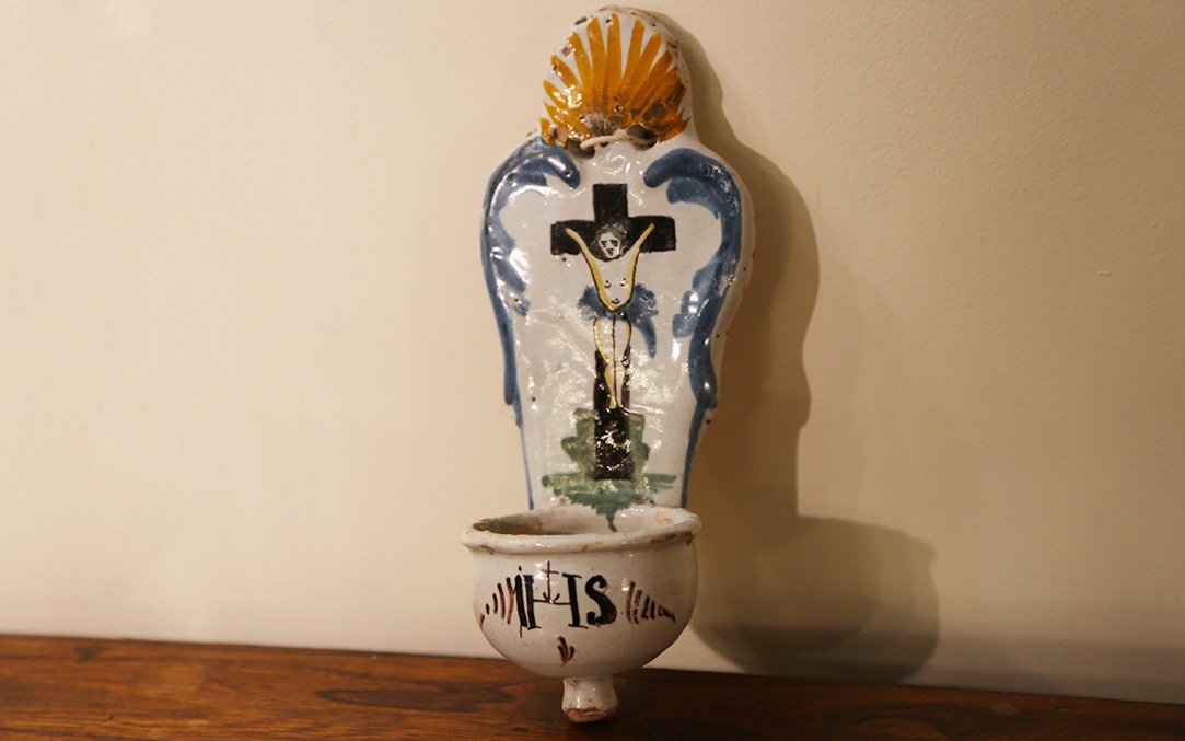 bénitier Auxerrois, faïence-photo-2