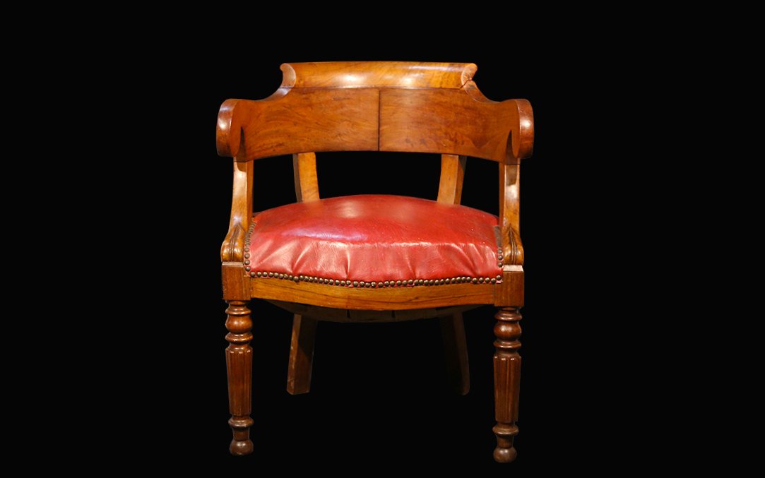 Office Chair, Mahogany, 19th Century-photo-3