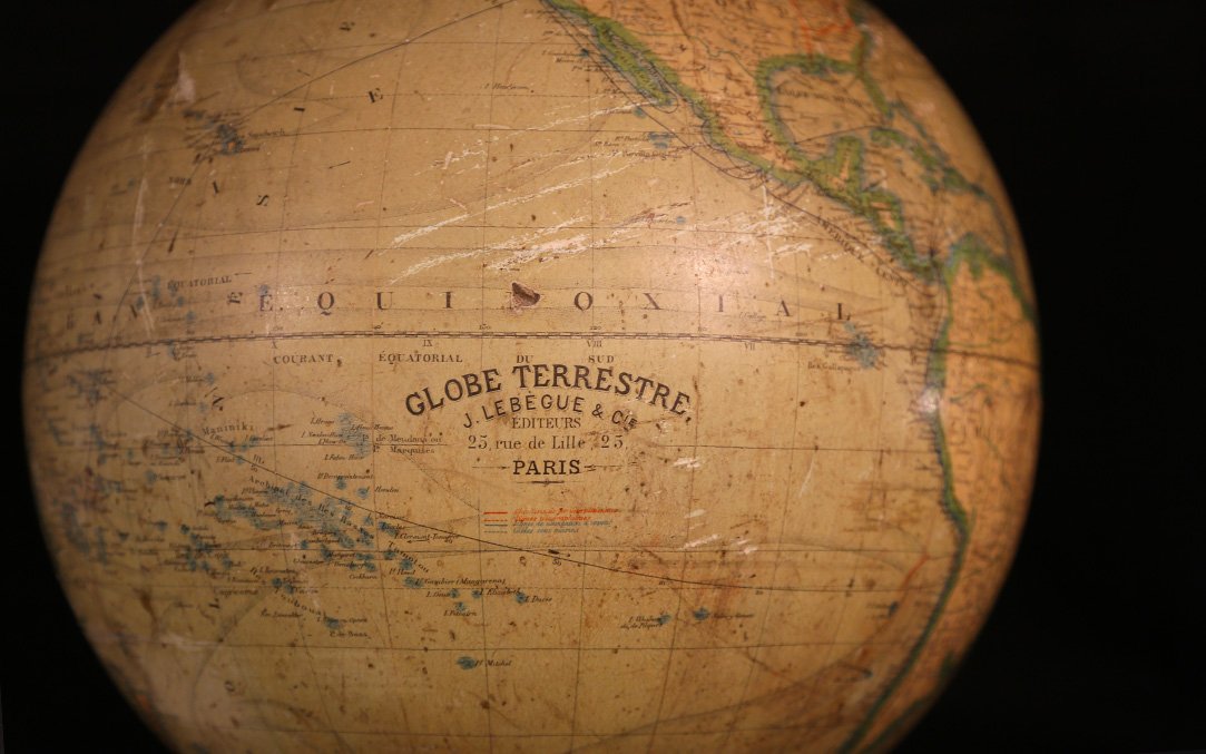 Globe "lebègue & Cie, Paris" 19th Century (diam.33cm)-photo-5