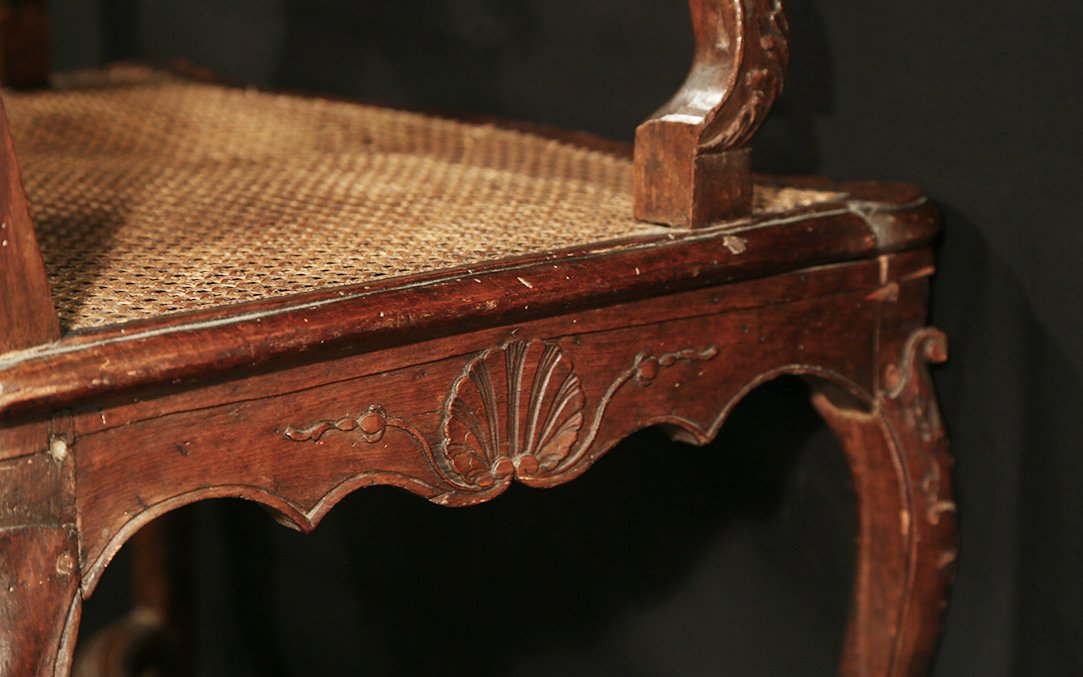 fauteuil canné Régence XVIIIe-photo-4