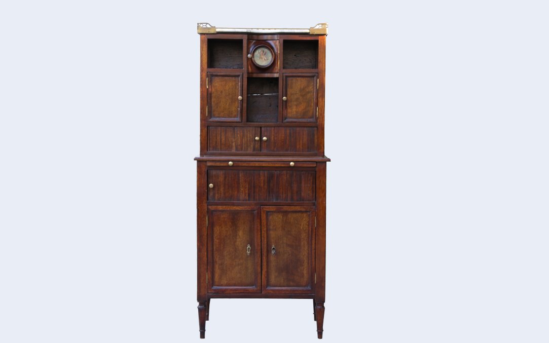Small Directoire Secretary Desk, 18th Century, Mahogany (122 X 52 Cm) -photo-3
