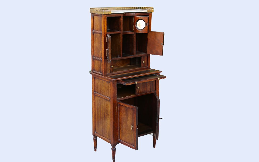 Small Directoire Secretary Desk, 18th Century, Mahogany (122 X 52 Cm) -photo-2