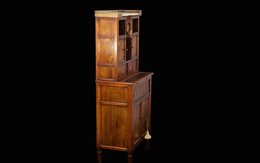 Small Directoire Secretary Desk, 18th Century, Mahogany (122 X 52 Cm) -photo-5