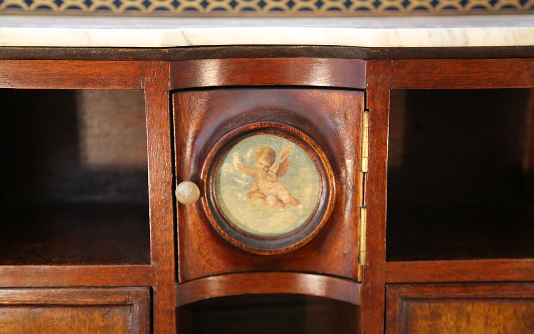 Small Directoire Secretary Desk, 18th Century, Mahogany (122 X 52 Cm) -photo-7