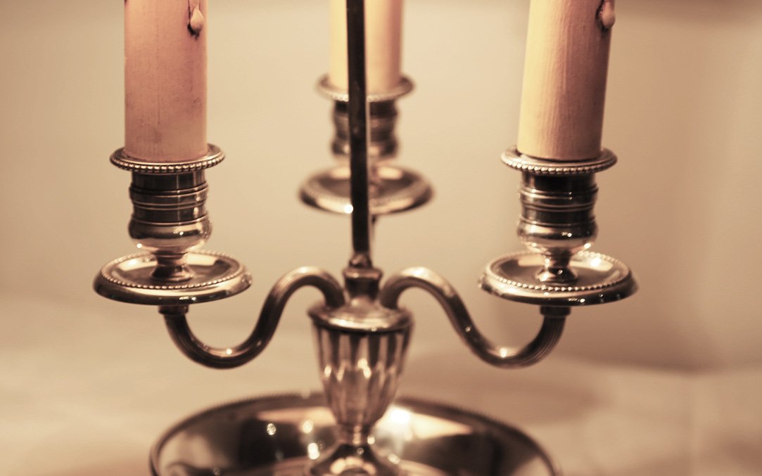 Bouillotte Lamp, Silvered Bronze, 19th Century, Electrified-photo-3