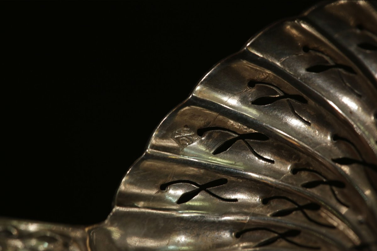 Saupoudreuse, argent massif, minerve, 48g-photo-4