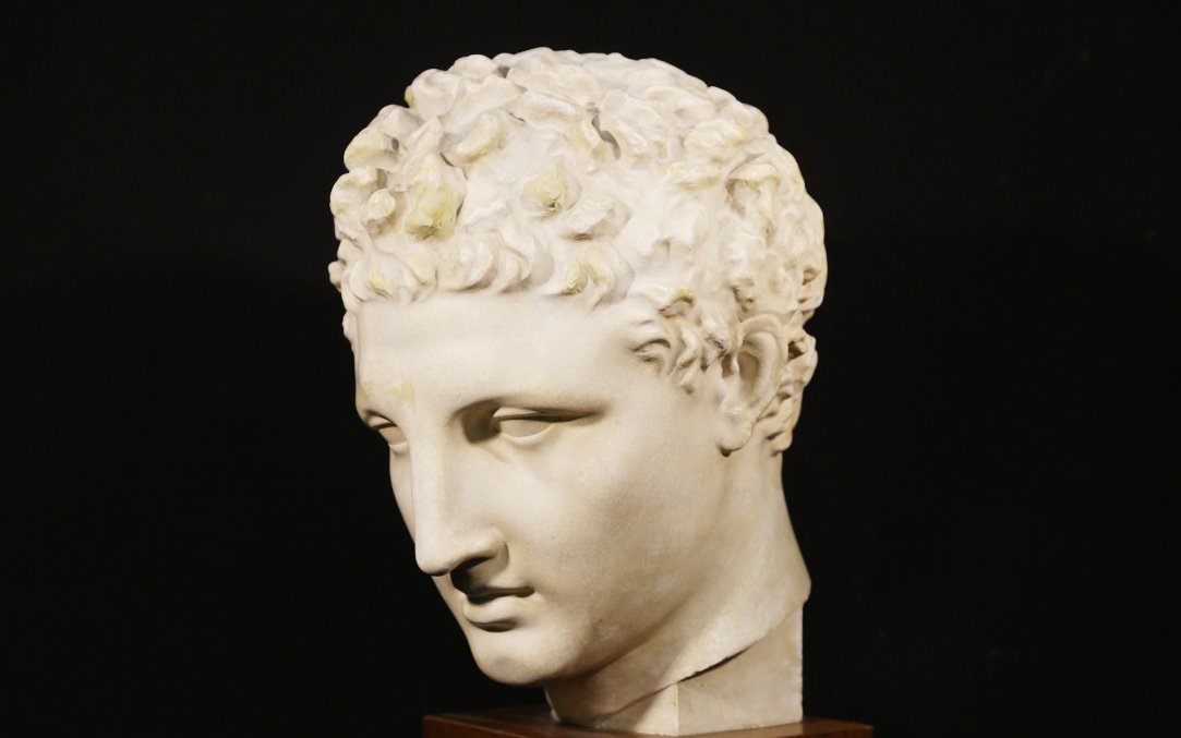 Tête d'Hermes d'après Praxitèle, plâtre-photo-4