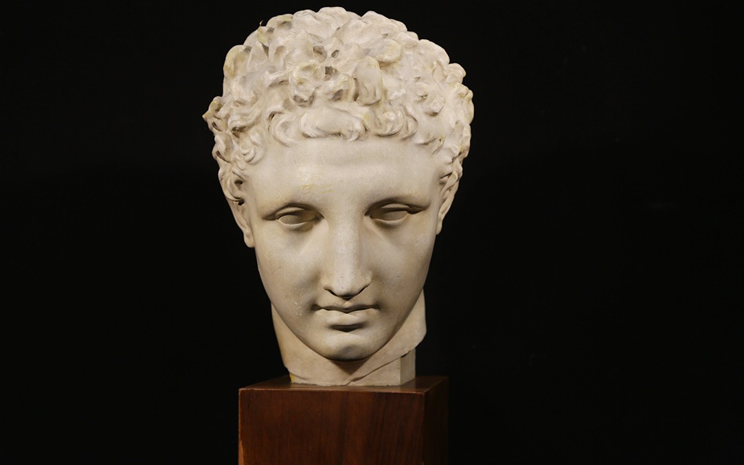 Tête d'Hermes d'après Praxitèle, plâtre